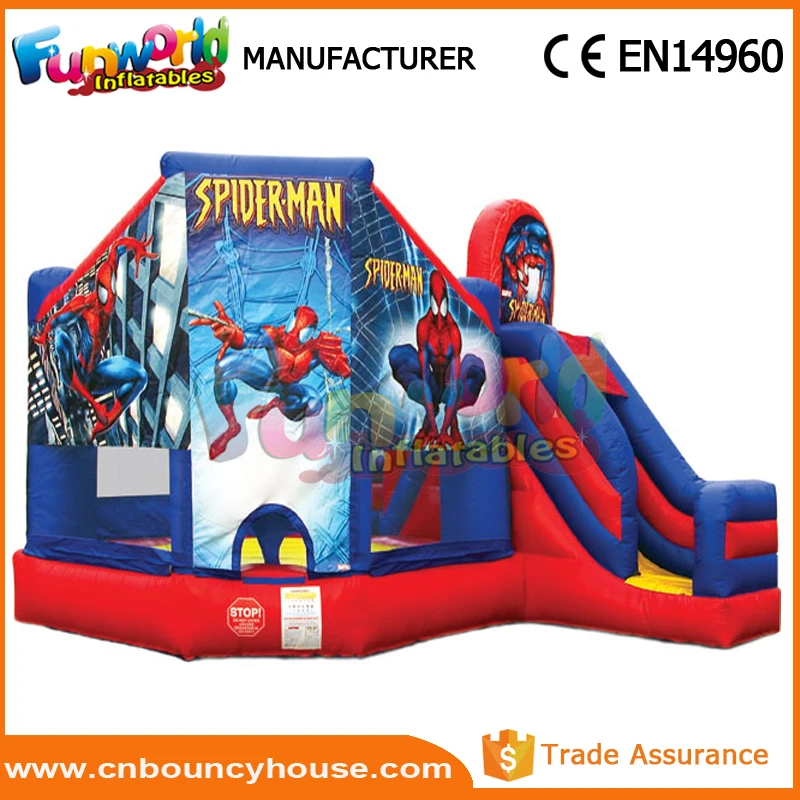 
Inflatable jumping castle inflatable SpiderMan combo moonwalk manufacturer for sale 