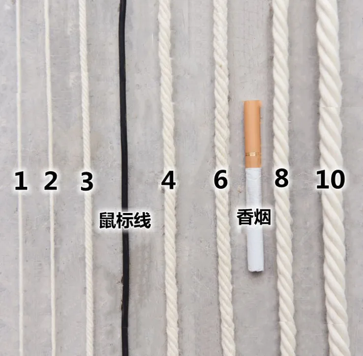 Wholesale strong natural  cotton twisted macrame cord 8mm