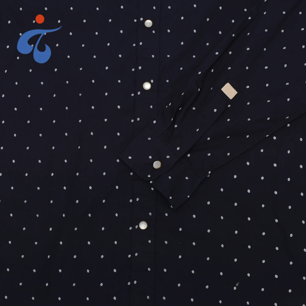 Eco friendly daily wear 100% cotton printed pattern full sleeve man clothes shirts