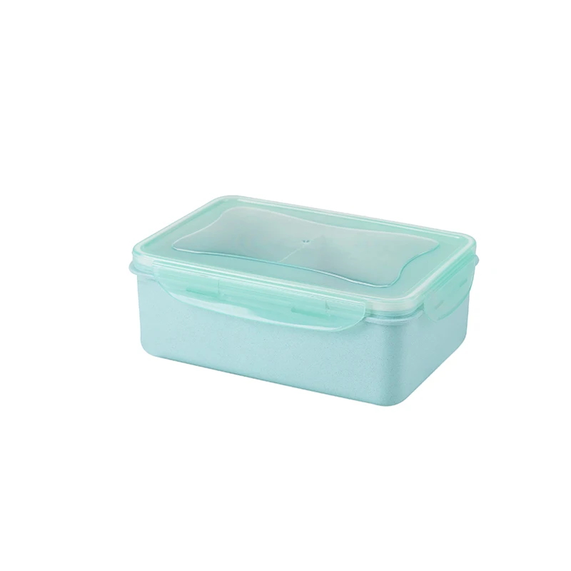 Non toxic wheat straw wheat fiber lunch box Seperate lunch box with lids