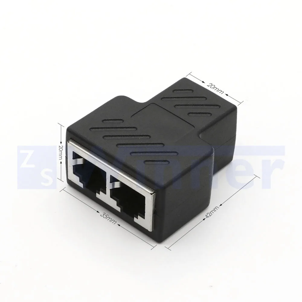 RJ45 Coupler Adapter, RJ45 Socket Adapter Interface Extender Plug LAN Network Connector Female OEM