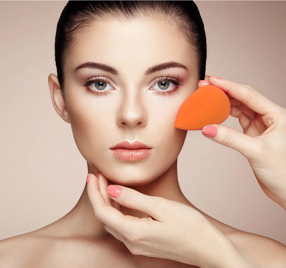 Custom packaging provided 3pcs different color wholesale makeup sponge set no latex