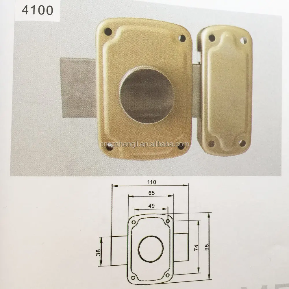 HIGH QUALITY Morocco RIM LOCK with hook 4125-140 WITH 3 TURNS