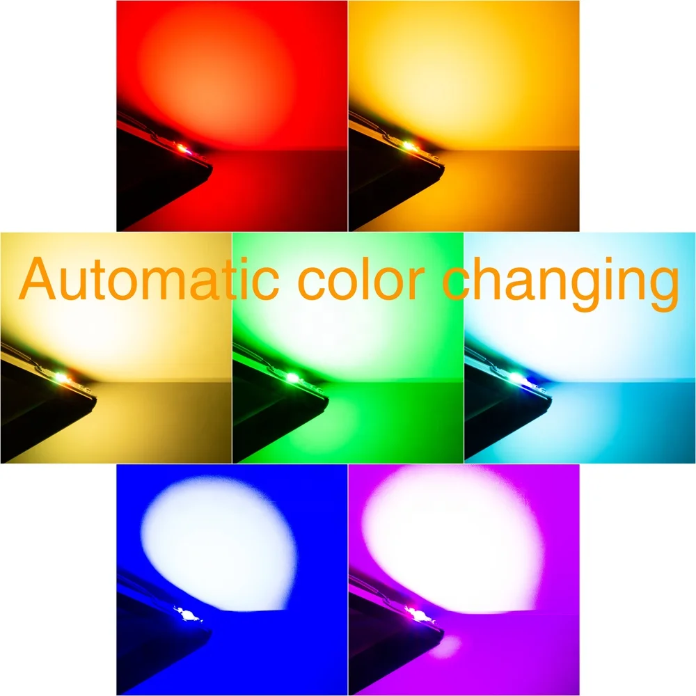 Светодиодные чипы 220 В COB 30 Вт, автоматическое изменение цвета RGB для садового наружного ландшафтного освещения