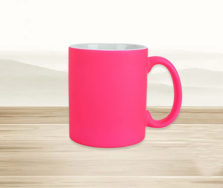 High quality candy color 11oz ceramic mug for sublimation printing