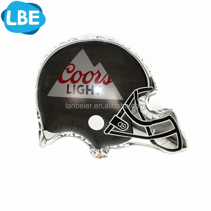 custom printed helmet shape american football balloon