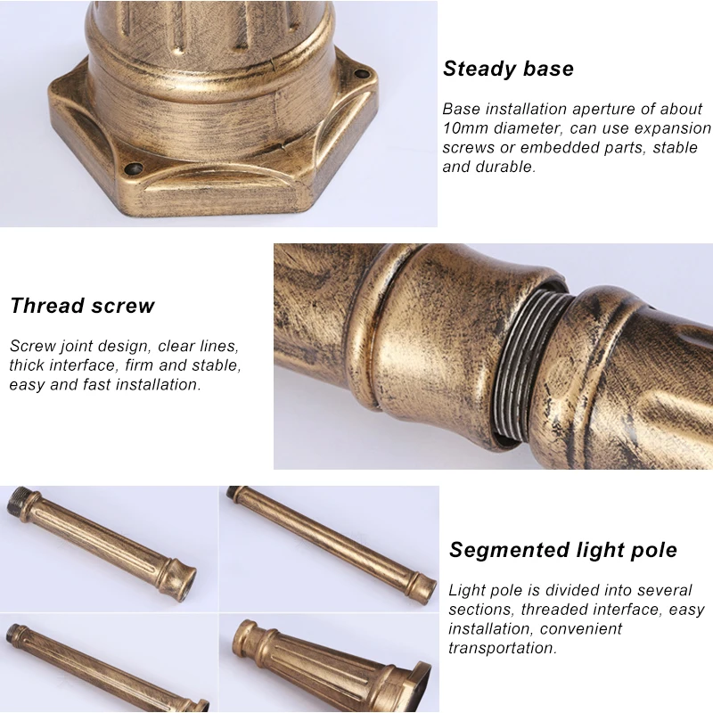 2-3M high pole solar led pathway light high lumen outdoor lawn street solar garden light