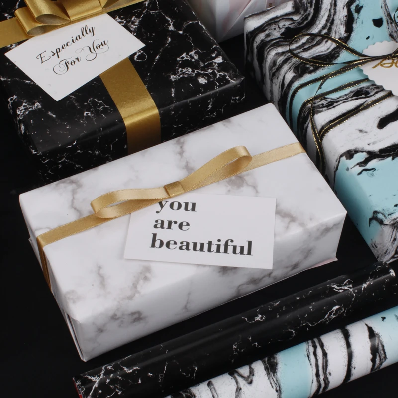 
Wholesale marble pattern gift copper wrapping paper 