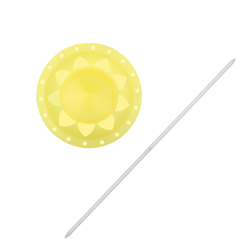 Spinning toy whirling Tray Round flying salver plastic dish Juggle Plates with stick