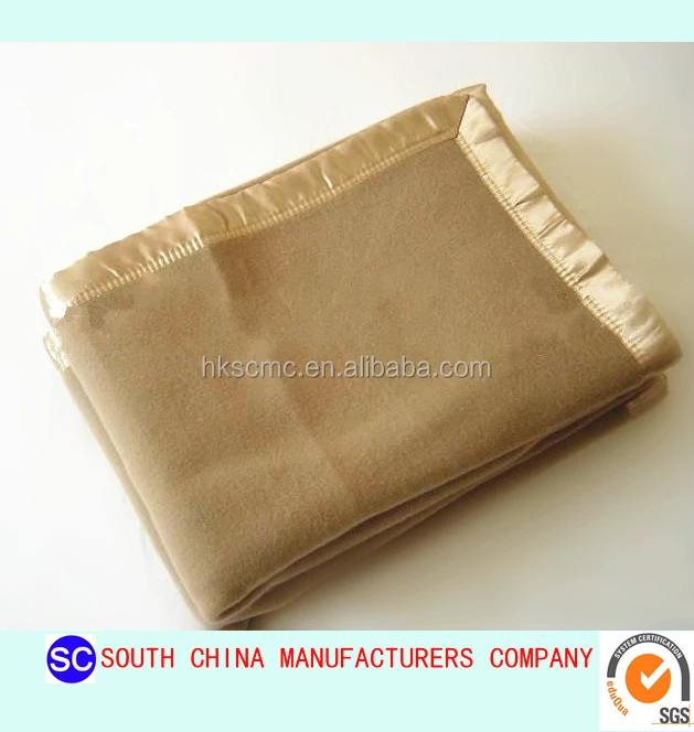 
High quality single wool blend brush hotel/army blanket 