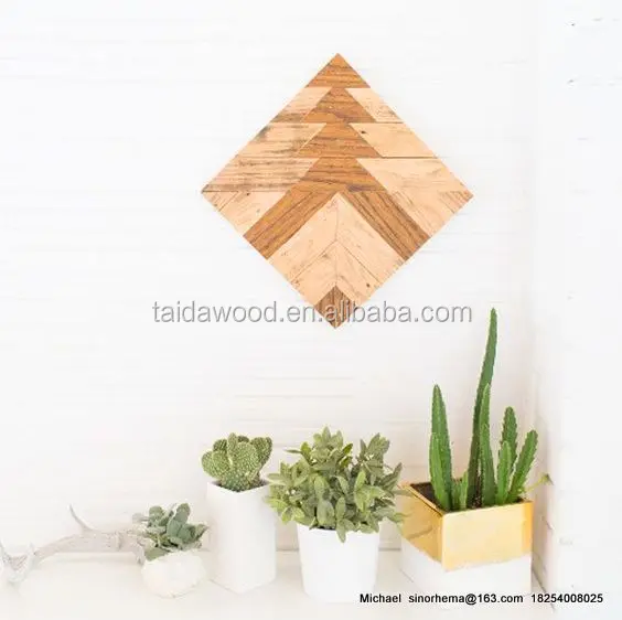 wood wall art decor DIY Chevron art on reclaimed wood