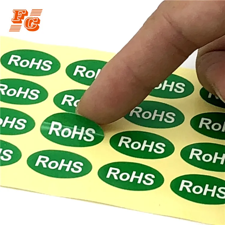 Hot sell custom clear product RoHS small label sticker