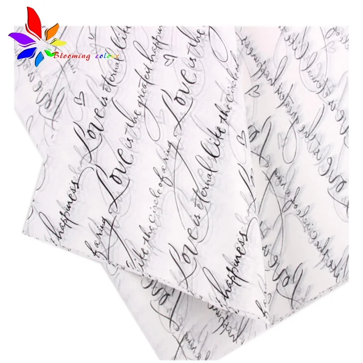 Оптовая продажа, высококачественная бумага для упаковки салфеток с принтом логотипа 17 г/м2, бумага с вощеным покрытием 23 г/м2