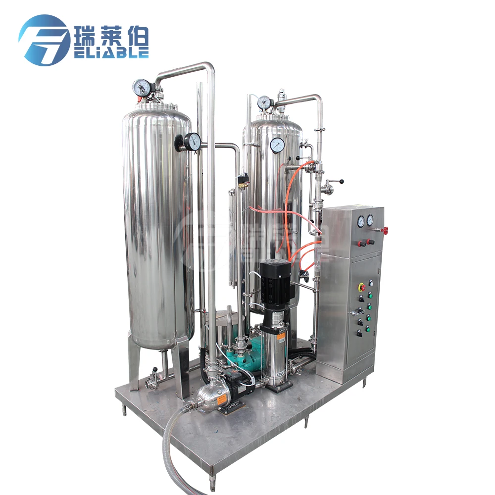 
QHS-1500 Small Scale Single Tank Automatic Carbonated Soft Drink Mixer / CO2 Mixing Machine 