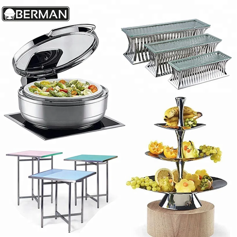 Catering utensils 4 quart chafing dish battery operated food warmer electric buffet chafer for wedding banquet