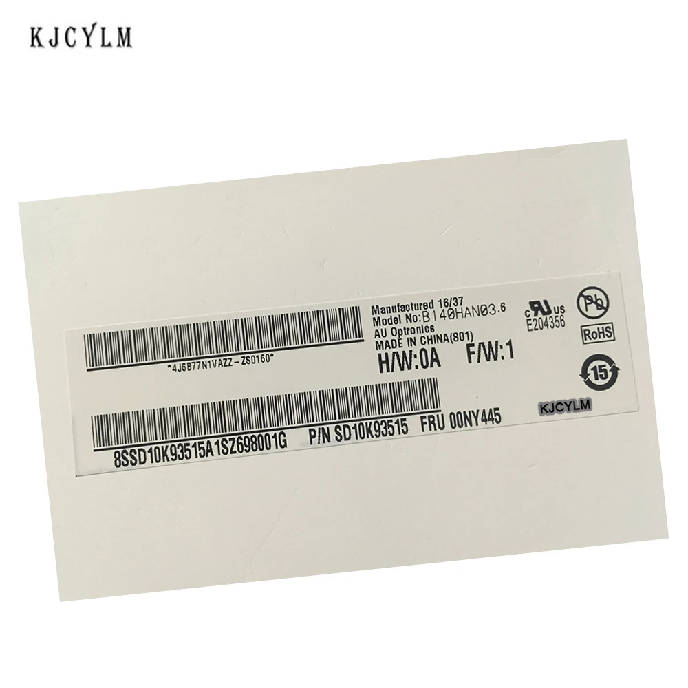 X1 Yoga Assembly For Lenovo Yoga X1 LCD Panel Touch Screen 2017 14.0 Inch Laptop  00NY45 LP140WF6-SPD1 B140HAN03.6