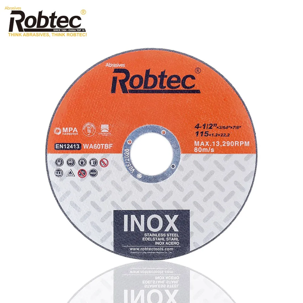 
ROBTEC 5inch Abrasive Cutting Wheel 115 *1.0*22.2mm Standard cutting wheels For Inox 