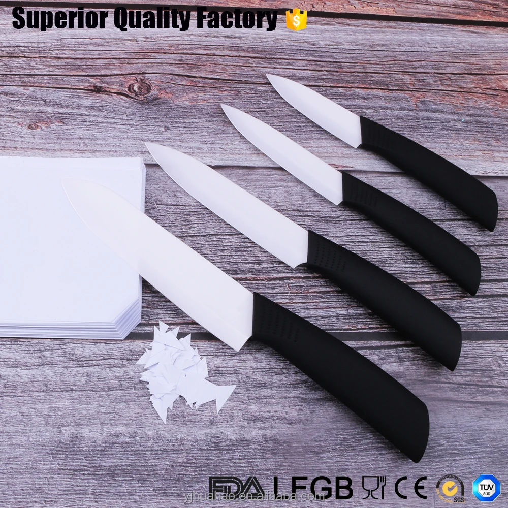injection mold handle 3 + 4 + 5 + 6 inch ceramic knife set dishwasher safe