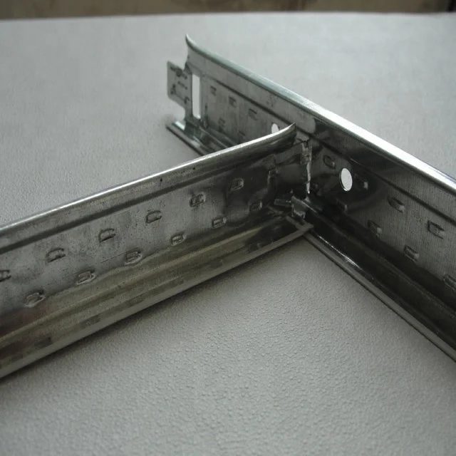 White zinc coat 32 exposed ceiling t-grid frame flat T-bar