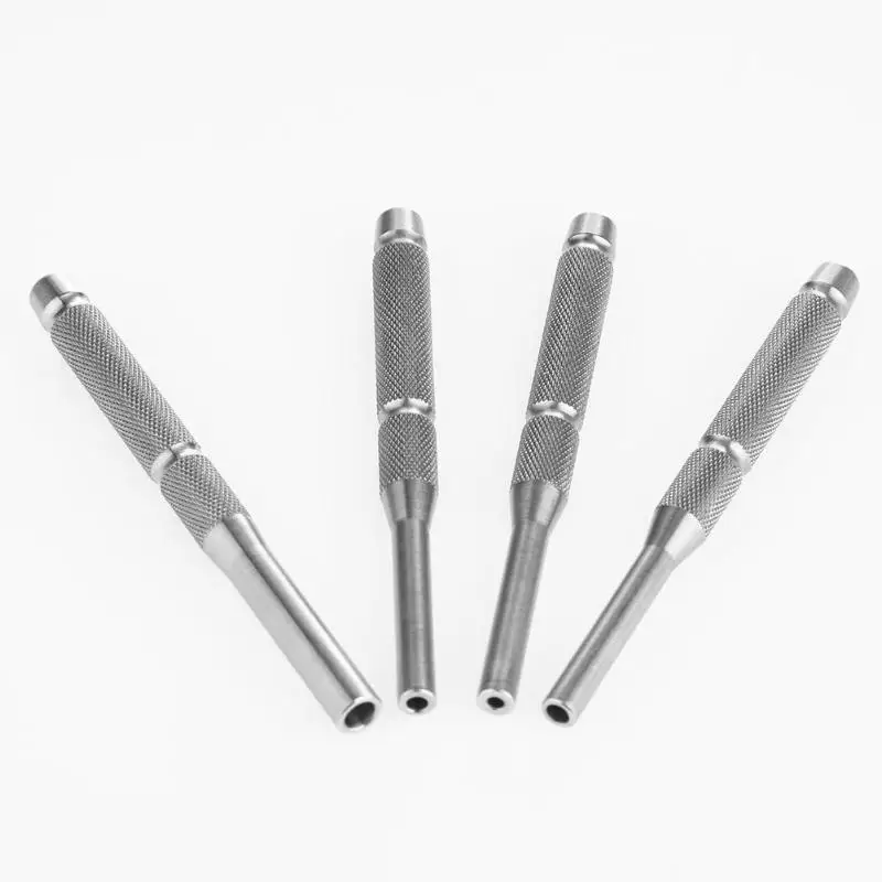 Stainless Steel Roll Pin Punch Tools Multi Size Hollow End Roll Pin Tool Starter Punch Kits Leather Punching Tools