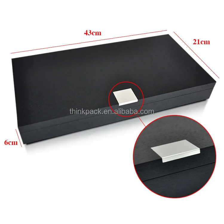 Custom Wooden Jewelry Box Black Spray Paint organizer Box High-end Gift Box