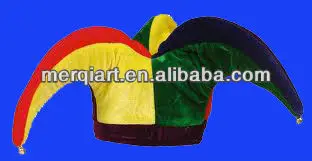 202 fancy hot sell funny Mardi Gras Pom Pom Jester Hat