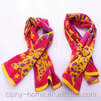 
China best quality yarn dyed double terry jacquard cotton sport towel hand towel face towel 