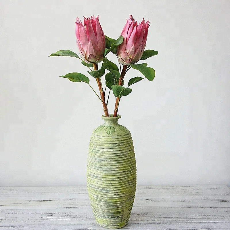Factory China Artifical Flowers Hand Made Protea Cynaroides King Protea Big Flowers