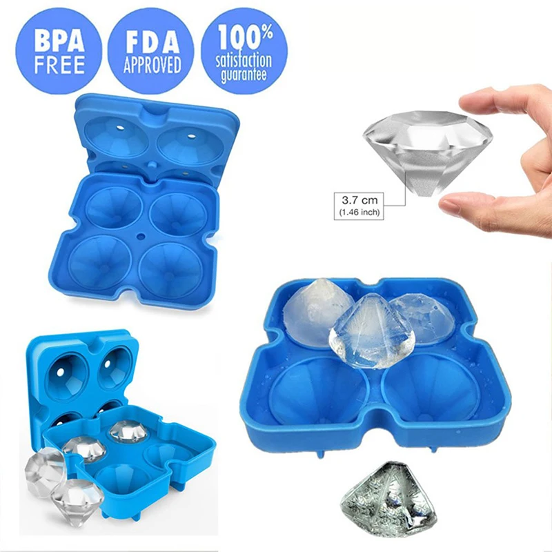 3D Diamond-Shaped Silicone Ice Cube Tray Ice Cube Mold