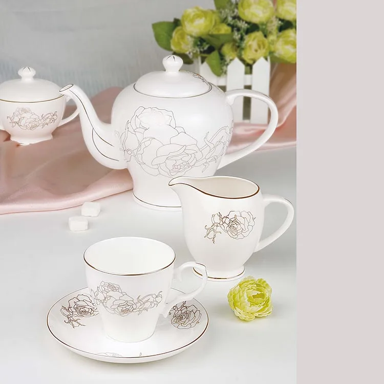 Christmas style Coffee&Tea Sets 15 pcs Bone China tea set Coffee Mug set