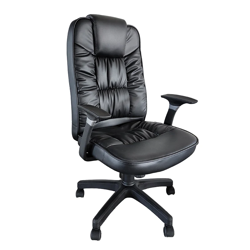 Factory High Quality Chairman President Black Height Adjustable PU Leather Boss Executive Office Chairs