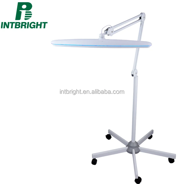 
FS1 high quality led magnifying lamp and working lamp 4-Star wheel Rolling floor stand 