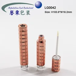 Free Samples Custom Gold Liquid Lipstick Containers  Empty Lipgloss Tubes