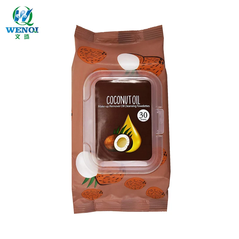 Make-up remover coconut oil cleansing towelettes