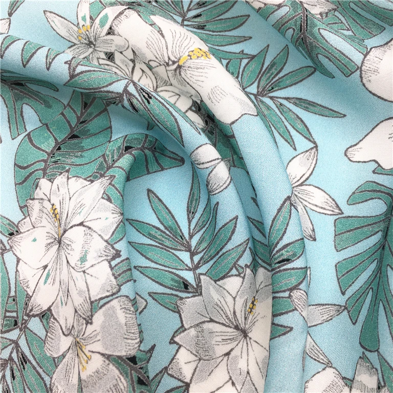 Изготовленная на заказ китайская 100% вискозная ткань с принтом с вашим собственным дизайном