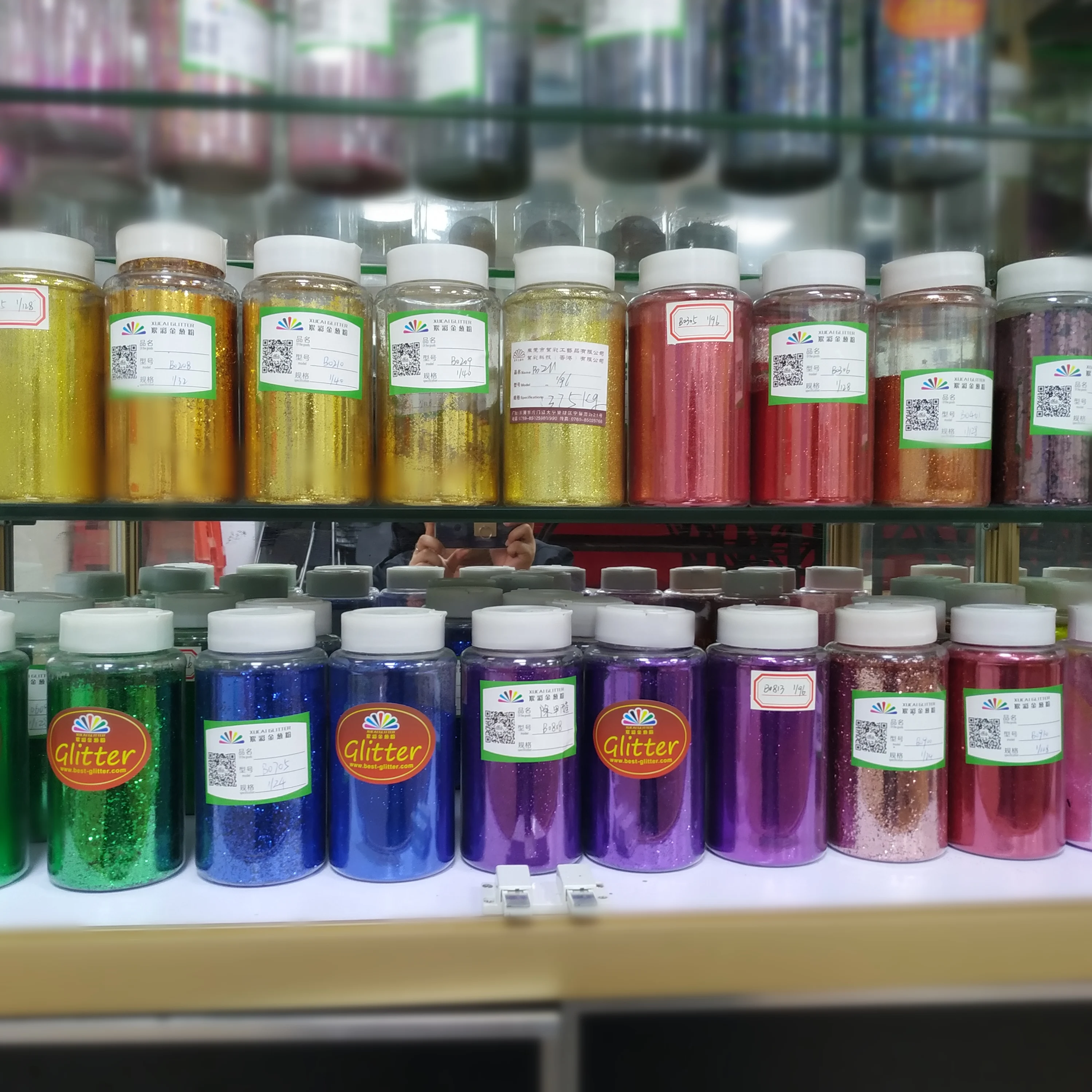 solvent resistant and high temperature resistant acrylic glitter powder bulk chunky acrylic powder