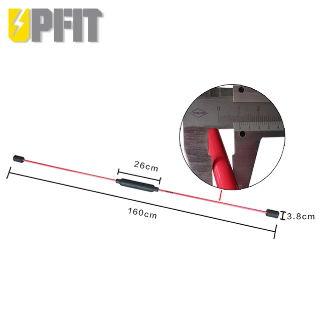 Promotional Popular Aerobic Fiberglass Flex Bar Fitness Body Bar Swing Stick Multi Color Glassfiber Aerobic Flex Bar