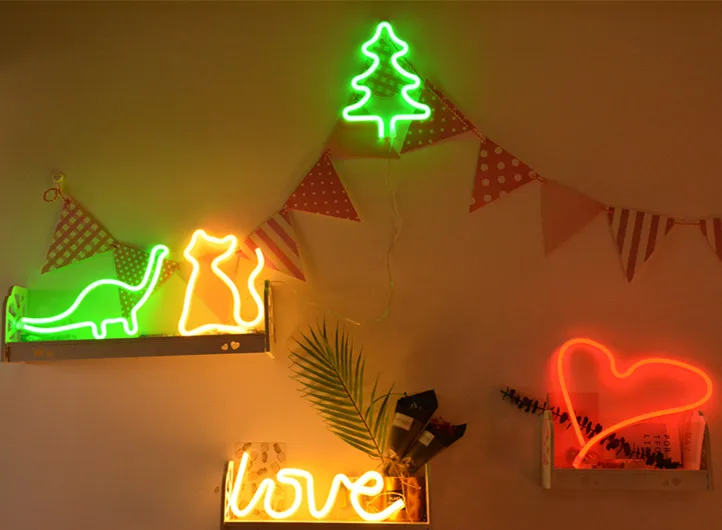 
Battery operated led kids gifts dinosaur night light neon wall lamp for room decoration designer led light 