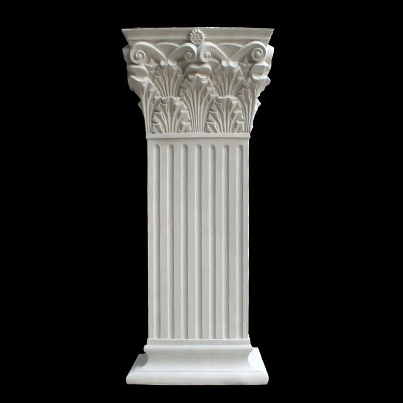 Decorative natural stone garden marble column for sales