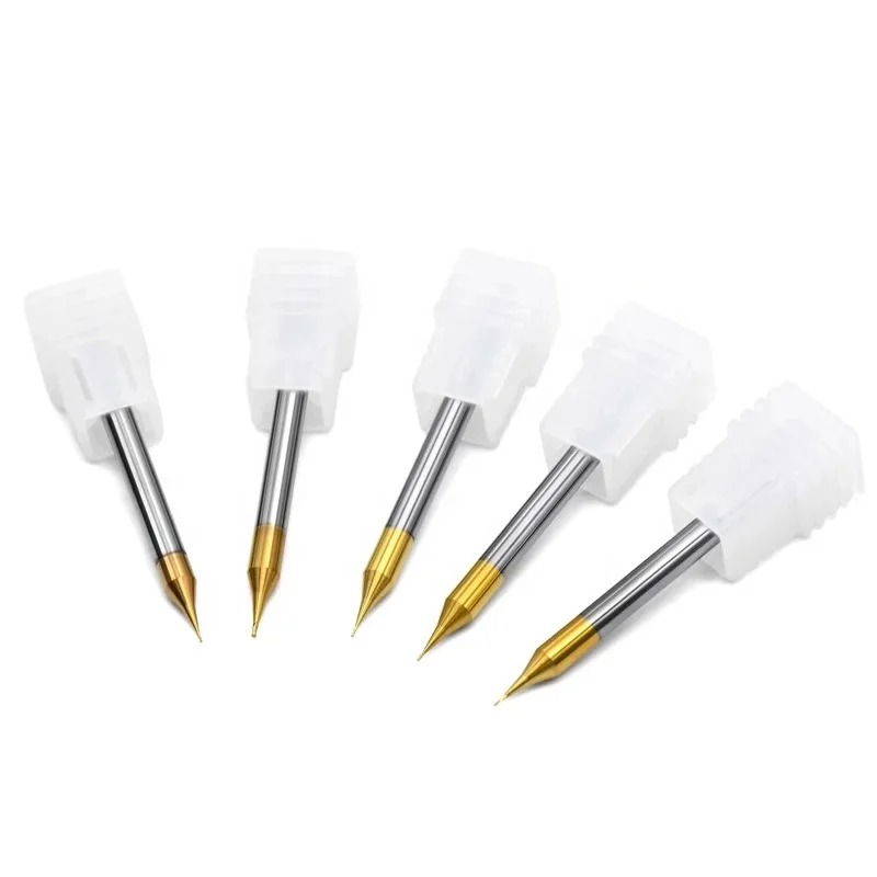 Hot selling Carbide Endmill HRC58 micro 2 flute end milling cutters 0.7*D3*50mm for carpentry tools tile cutting tools