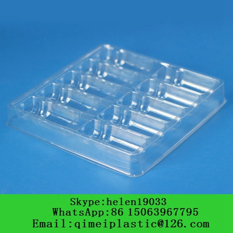clear tablet packing tray plastic