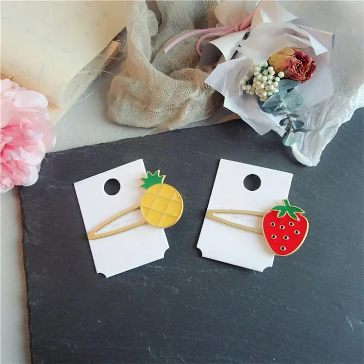
Women Fashion Metal Summer Season Hair Clips Hair Accessories Fruit Shape Cute Hair Clip 