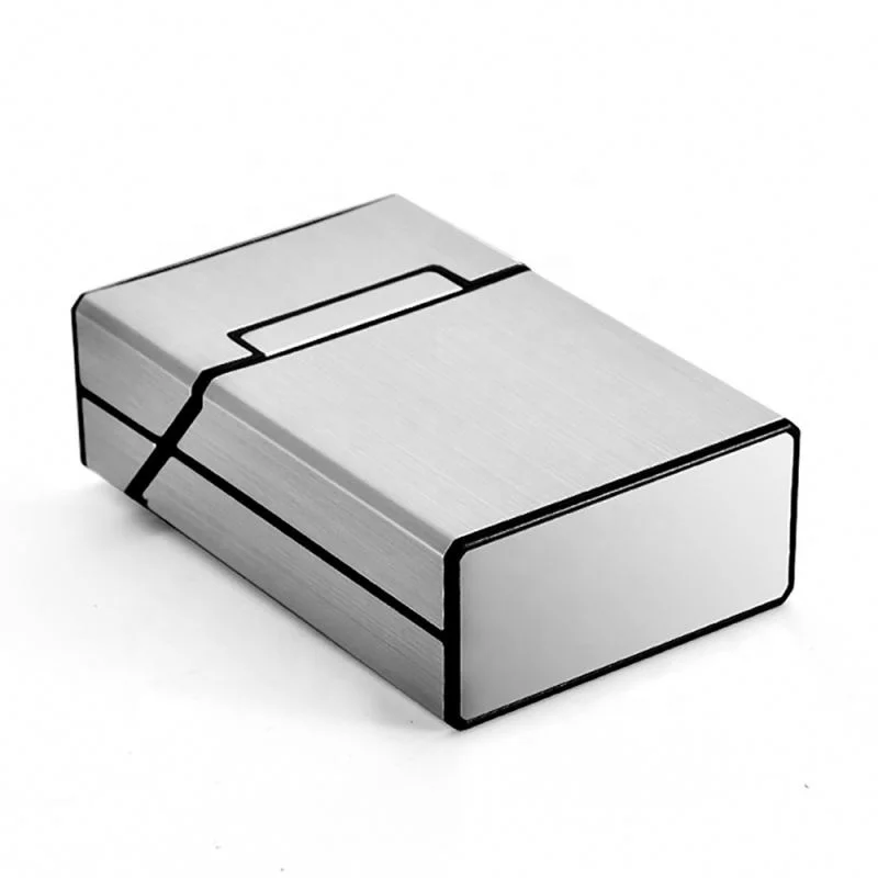 Wholesale waterproof slim aluminum cover cigarette case China cigarette box