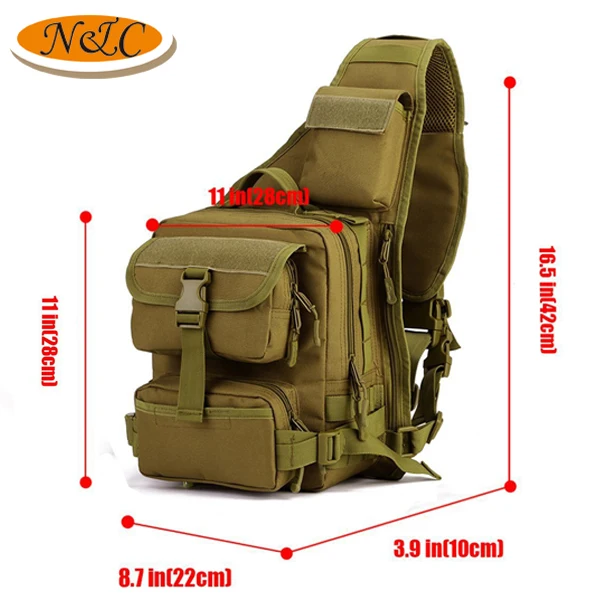 Large Crossbody Sports Motorcycle Ride Bicycle Single Backpack Tactical Chest Bag