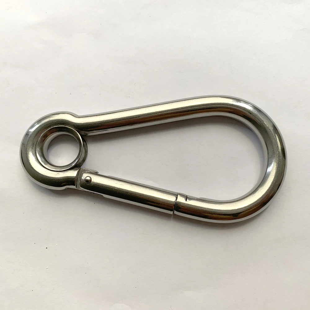 Stainless Steel Spring Hook Carabiner Hook with Eyelet