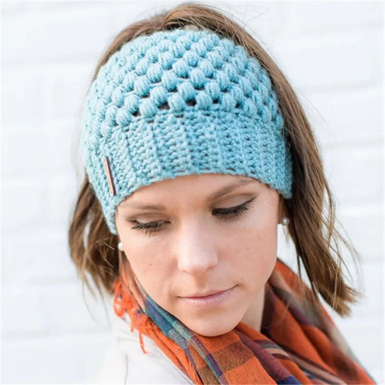 Простота Rochet Malia спутанный пучок шапочка с отверстием на верхней части для конского хвоста крючком красивая шапочка