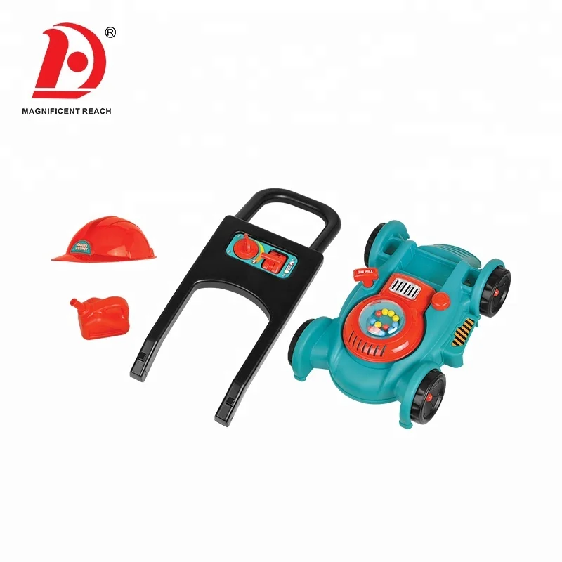 HUADA Hot Sale High Quality Preschool Kids Outdoor Garden Tool Toys Lawn Mower with Hat
