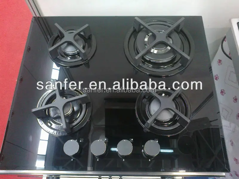 Flame Failure Devices Table Gas Hob 4 Burners Stainless Steel Gas Cooker