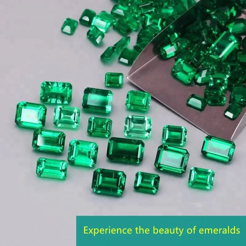  Изумрудный свободный 0.5ct глубокий зеленый натуральный драгоценный камень Муассанит Алмазный альтернативный принцесса Ограненный классический
