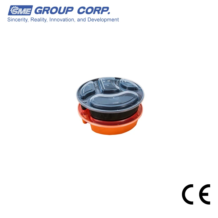 Airline Meal CPET Plastic Tray Two Compartment Disposable Plastic Divided Food Tray